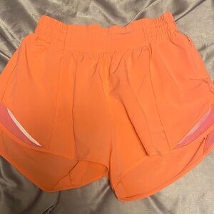 Lululemon Athletica Orange Athletic Shorts